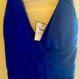 Long chiffon dress, by LAUNDRY, ticket attached, color blue cobalts,size 4